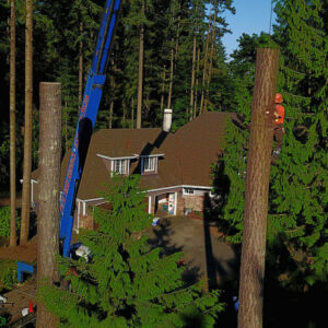Tree-Removal-With-Crane-Beacon-Hill-WA